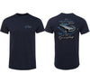 Ford 1969 Mustang Mach 1 T-Shirt (Double-Sided, Navy)