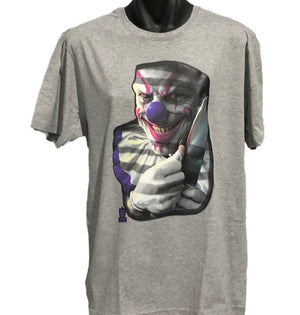 Mischief the Clown T-Shirt (Marle Grey, Regular and Big Sizes)
