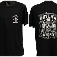 Outlaw Whiskey T-Shirt (Double-Sided, Black)
