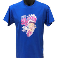 Betty Boop Surf T-Shirt (Royal Blue)