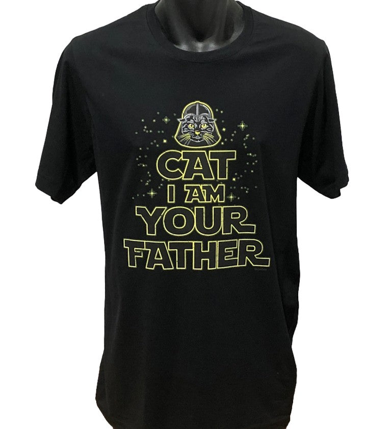 Cat I Am Your Father Sci-Fi T-Shirt (Black)