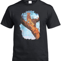 Tree Leopard T-Shirt (Black, Regular and Big Sizes)