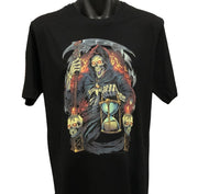 Grim Reaper Hourglass T-Shirt (Black, Regular and Big Sizes)