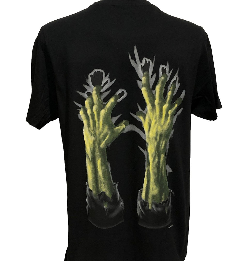 Zombie Hands T-Shirt (Black, Back Print, Regular and Big Sizes)