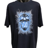 Electric Skull T-Shirt (Navy, Regular and Big Sizes)