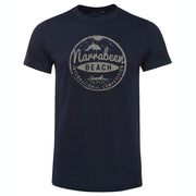 Narrabeen Beach Surf T-Shirt (Navy Blue, Regular and Big Sizes)