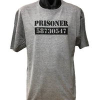 Escaped Prisoner T-Shirt (Marle Grey, Regular and Big Sizes)