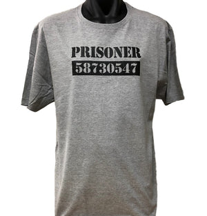 Escaped Prisoner T-Shirt (Marle Grey, Regular and Big Sizes)