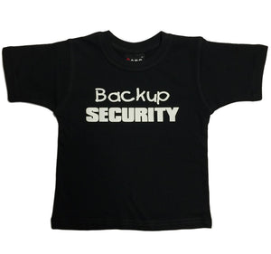 Childrens Backup Security T-Shirt (Black)
