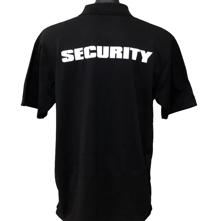 SALE - Security Men's Polo Shirt (Black) - Regular & Big Mens