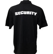Event Security Men's Polo Shirt (Black) - Back Print