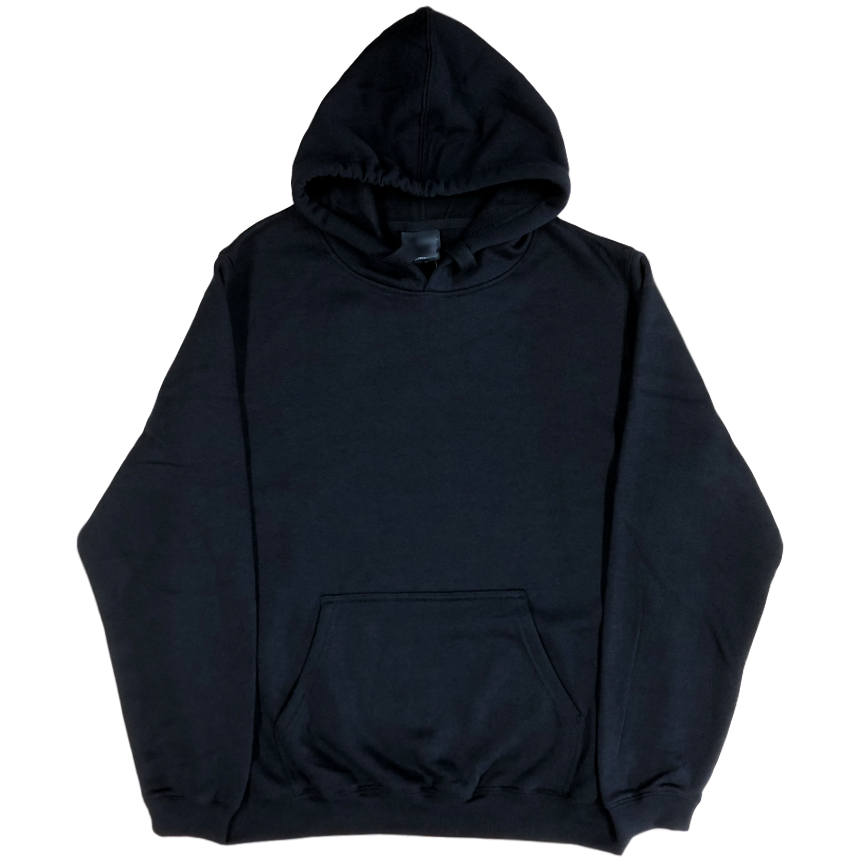 Plain Blank Hoodie Black Regular and Big Sizes
