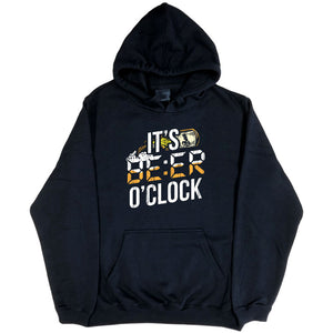 It's Beer O'Clock Hoodie (Black, Regular and Big Sizes)