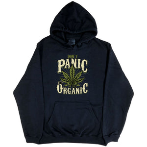Don't Panic, It's Organic Pot Hoodie (Black,)