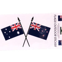 Australia Flag & New Zealand Flag Crossed Formation Sticker