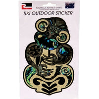 Tiki with Paua Shell Colouring Sticker