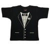 Childrens Bow Tie Style Tuxedo T-Shirt (Black)