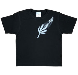 Childrens Silver Fern T-Shirt (Black)