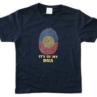 Childrens Aboriginal Flag In My DNA T-Shirt (Black)
