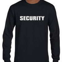 SECURITY Longsleeve T-Shirt (Black, Regular and Big Mens Sizes)