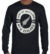 Sons of Aotearoa Silver Fern Longsleeve T-Shirt (Black)