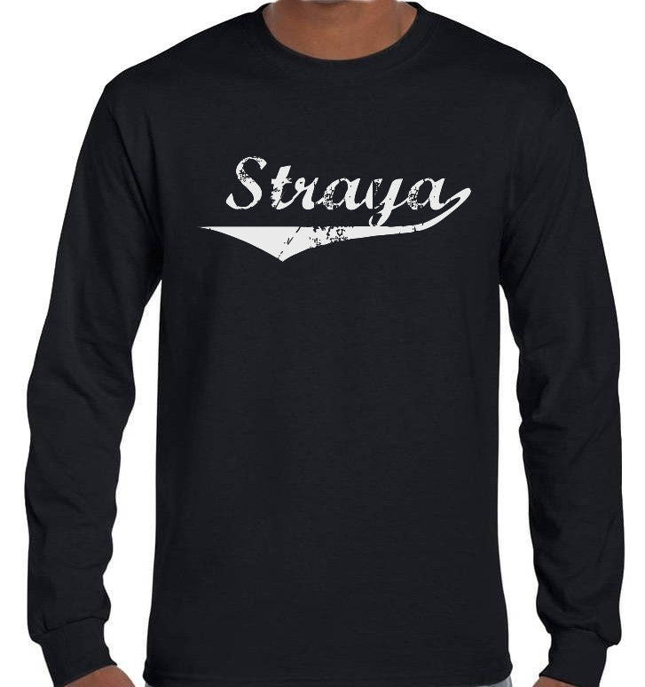 Straya Longsleeve T-Shirt (Black, Regular and Big Sizes)