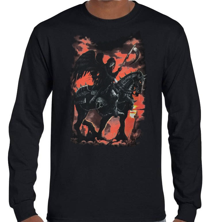 Death Rider Longsleeve T-Shirt (Black, Regular and Big Sizes)