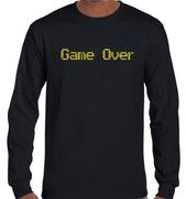Game Over Longsleeve T-Shirt (Black, Regular and Big Sizes)