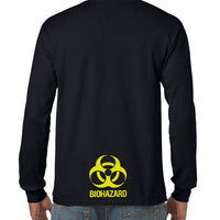 Biohazard Butt Longsleeve T-Shirt (Black, Regular and Big Sizes)
