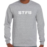 STFU (Shut The Fuck Up) Longsleeve T-Shirt (Marle Grey)