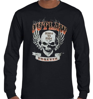 Outlaw Forever Longsleeve T-Shirt (Black, Regular and Big Sizes)