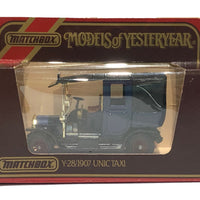 Matchbox Models of Yesteryear Car - 1907 Unic Taxi in Box