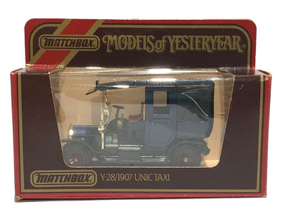 Matchbox Models of Yesteryear Car - 1907 Unic Taxi in Box