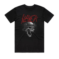 Slayer Skull Helmet Logo T-Shirt - Label U.S 3XL (Fits AUST 6XL)