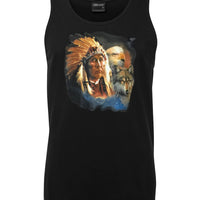 Native American Indian Animals Mens Singlet (Black - Regular & Big Mens Sizes up to 6XL)