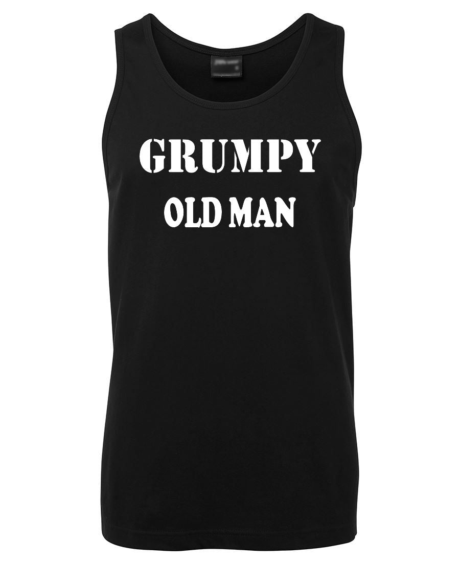 Grumpy Old Man Mens Singlet (Black - Regular & Big Mens Sizes up to 6XL)