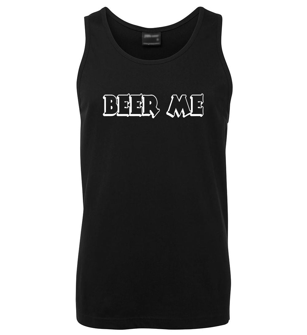 Beer Me Mens Singlet (Black)