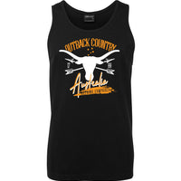 Outback Country Australia Mens Singlet (Black)