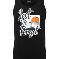 Lest We Forget Logo Mens Singlet (Black)