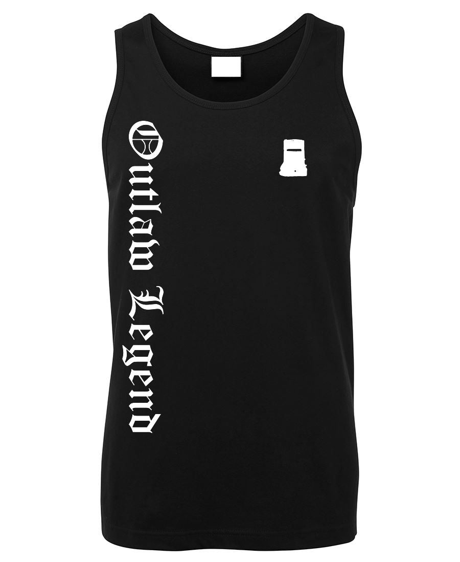 Ned Kelly Outlaw Legend Mens Singlet (Black)