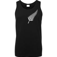 Silver Fern NZ Mens Singlet (Black)