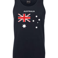 Australian Flag Mens Singlet (Navy)