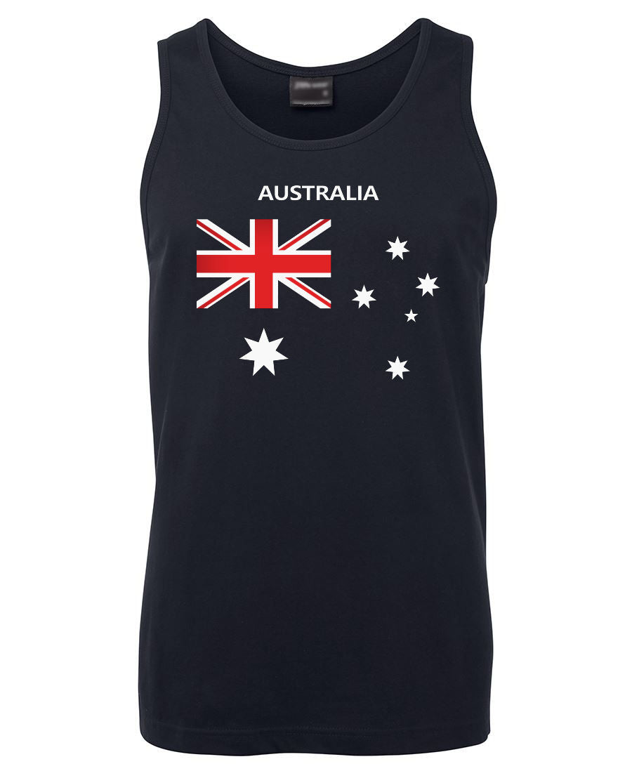 Australian Flag Mens Singlet (Navy)