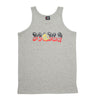 Deadly Aboriginal Flag Mens Singlet (Grey) - Regular Sizes