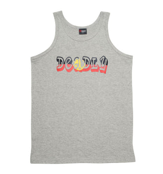 Deadly Aboriginal Flag Mens Singlet (Grey)