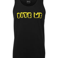 Bite Me Mens Singlet (Black - Regular & Big Mens Sizes up to 6XL)