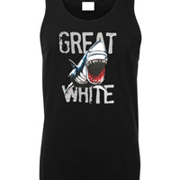 Great White Shark Mens Singlet (Black)