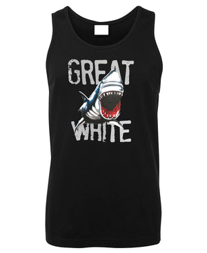 Great White Shark Mens Singlet (Black)