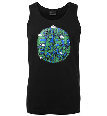 Global Flat Earth Society Mens Singlet (Black)