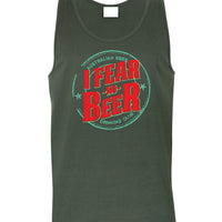 I Fear No Beer Mens Singlet (Khaki)